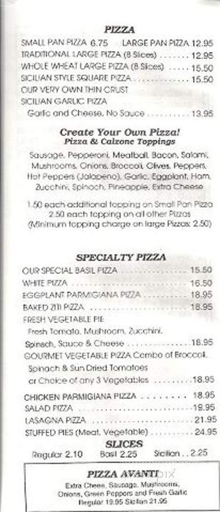 Menu page 1