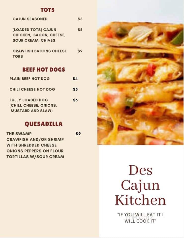 Menu page 1