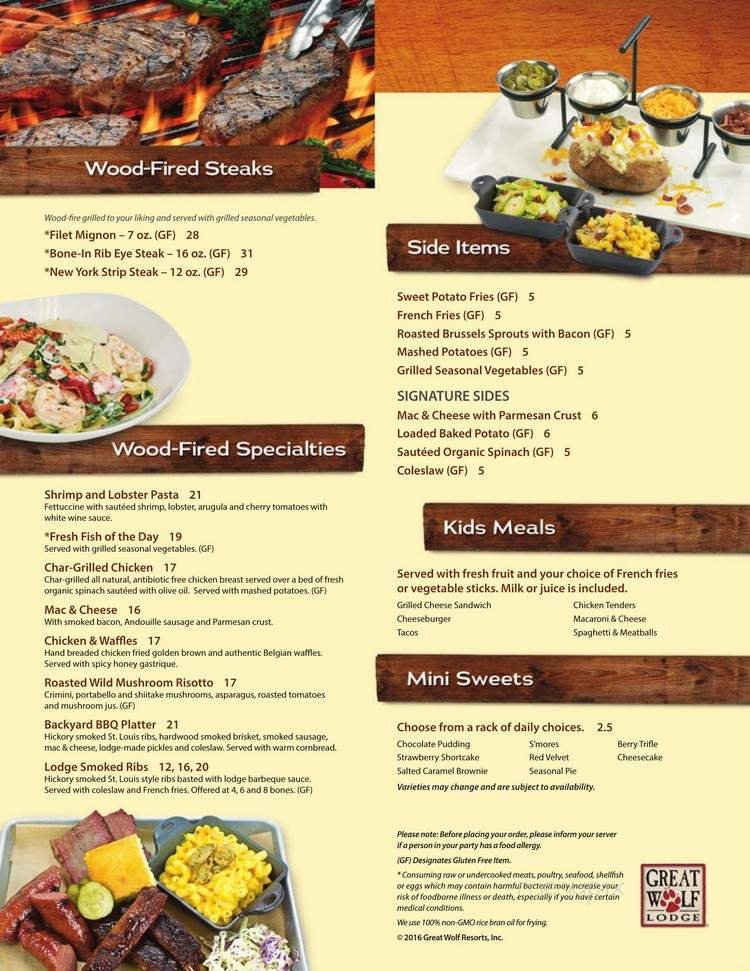Menu page 1
