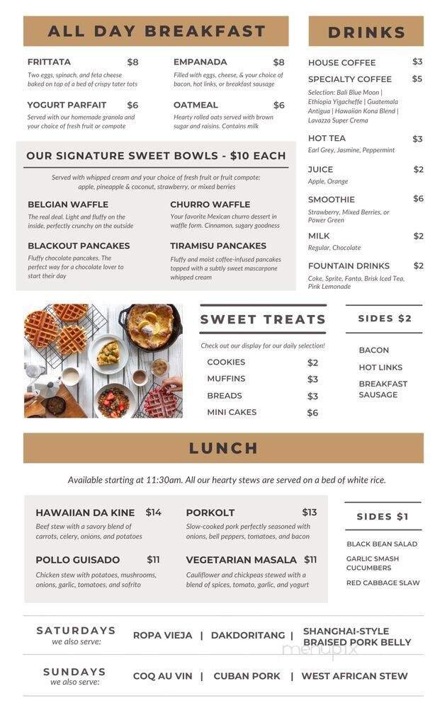 Menu page 1