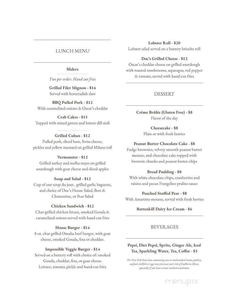Menu page 1
