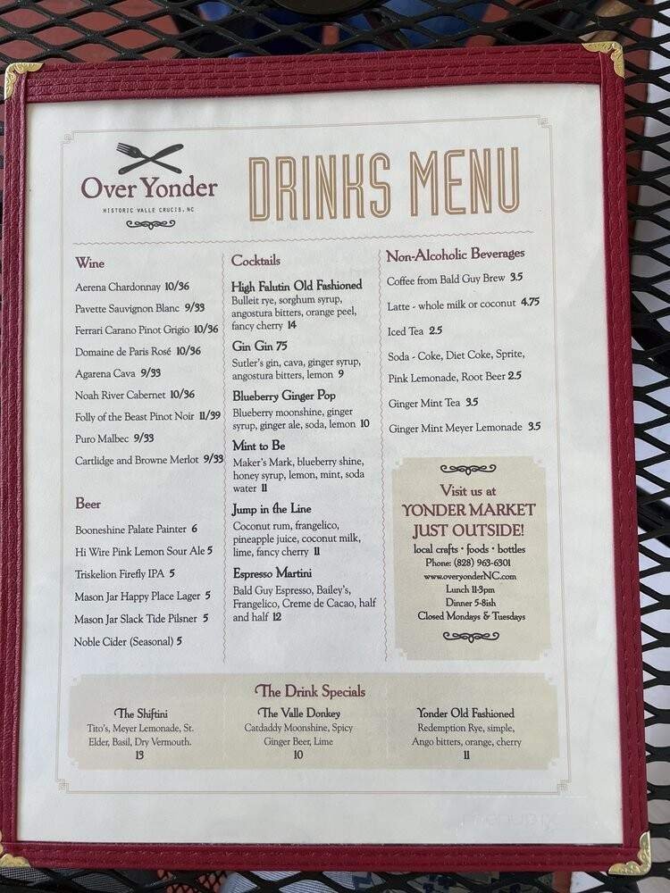 Menu page 1