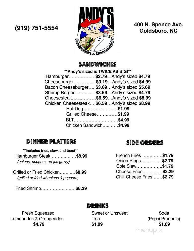 Menu page 1