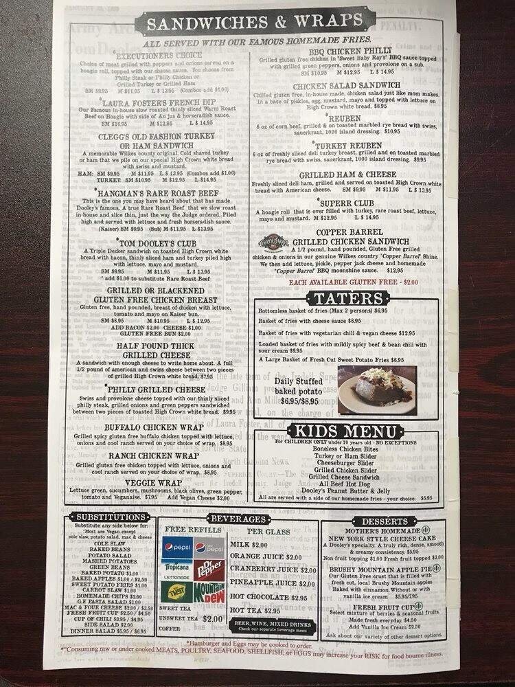 Menu page 1