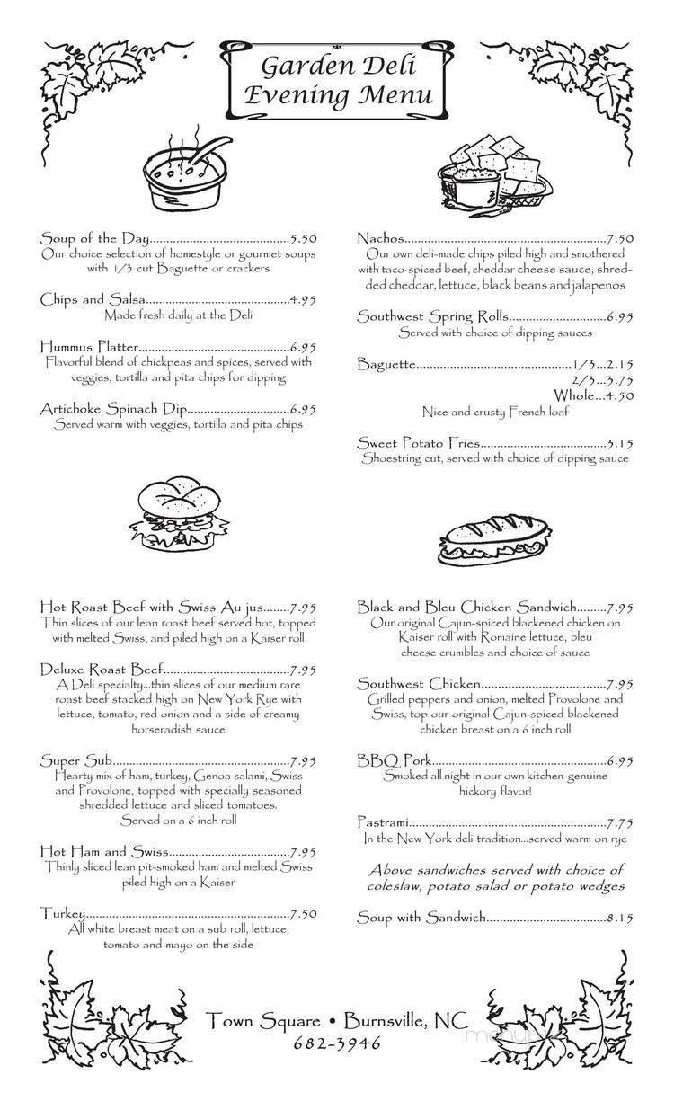 Menu page 1