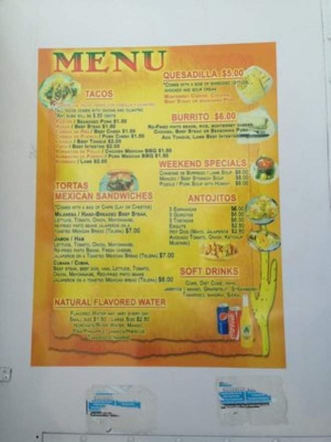 Menu page 1