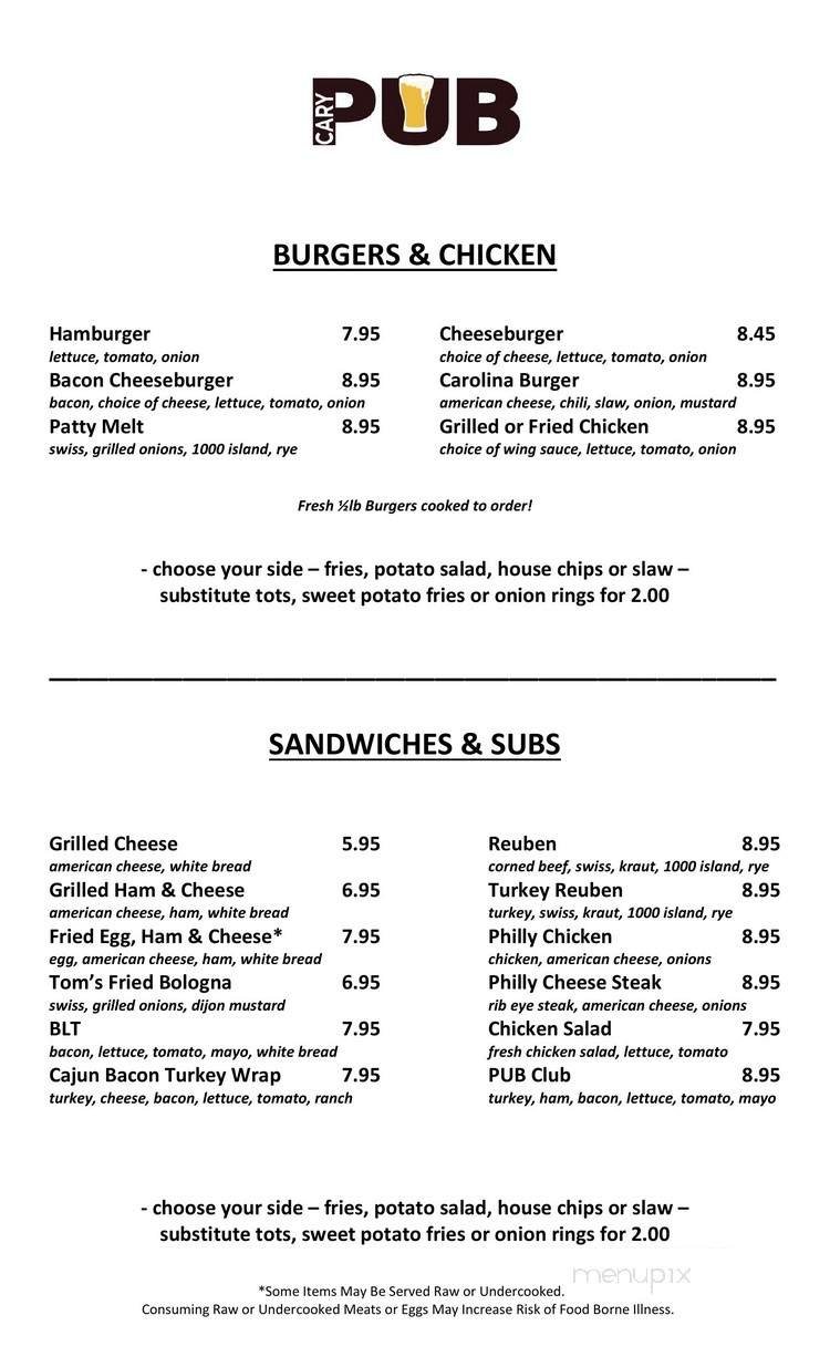 Menu page 2