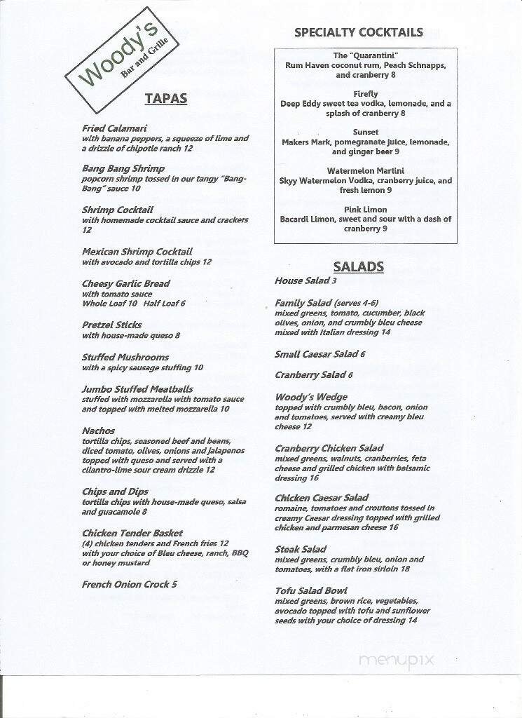 Menu page 1