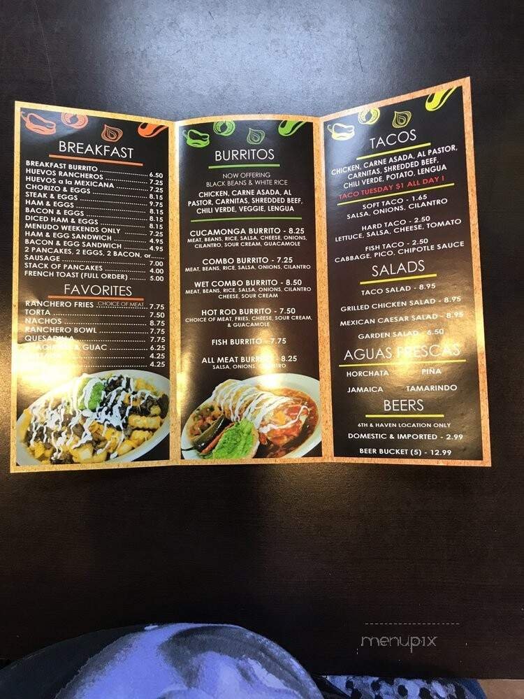 Menu page 1