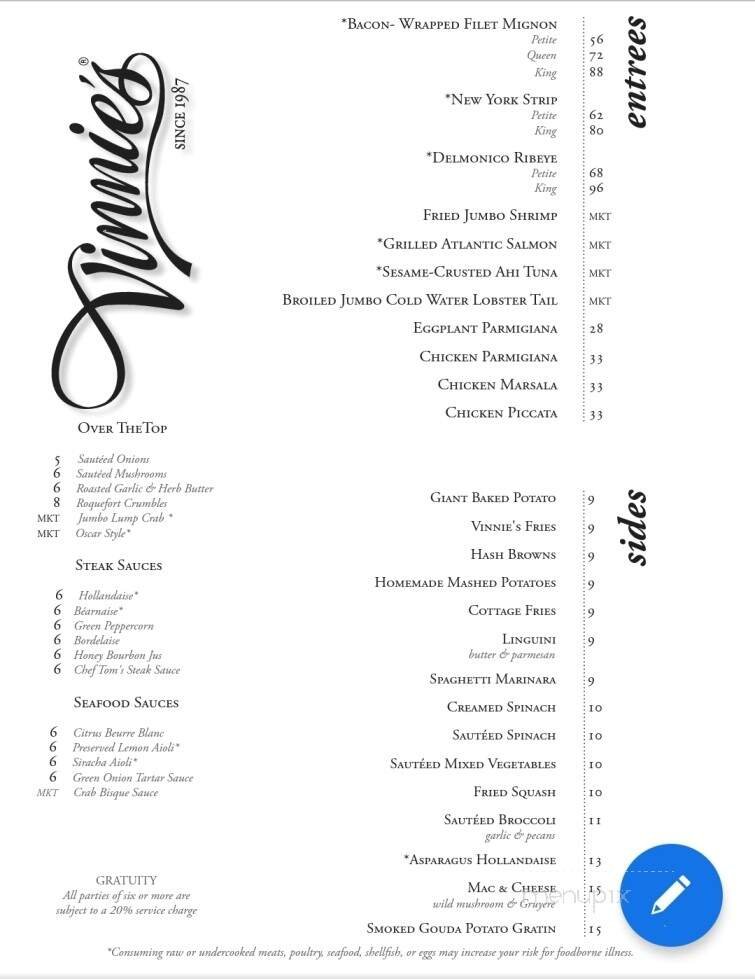 Menu page 1