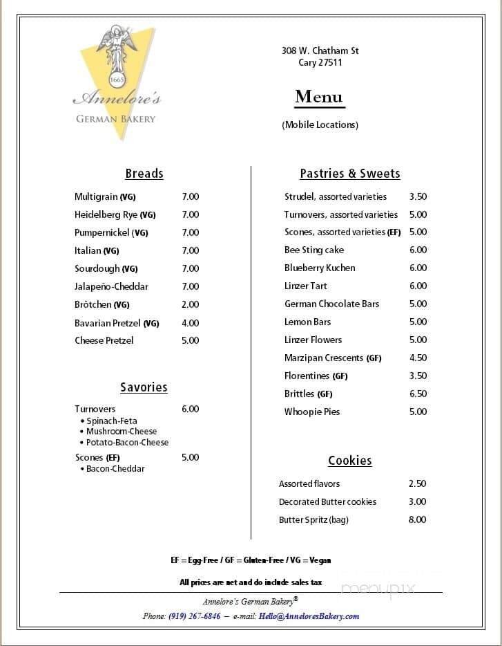 Menu page 1