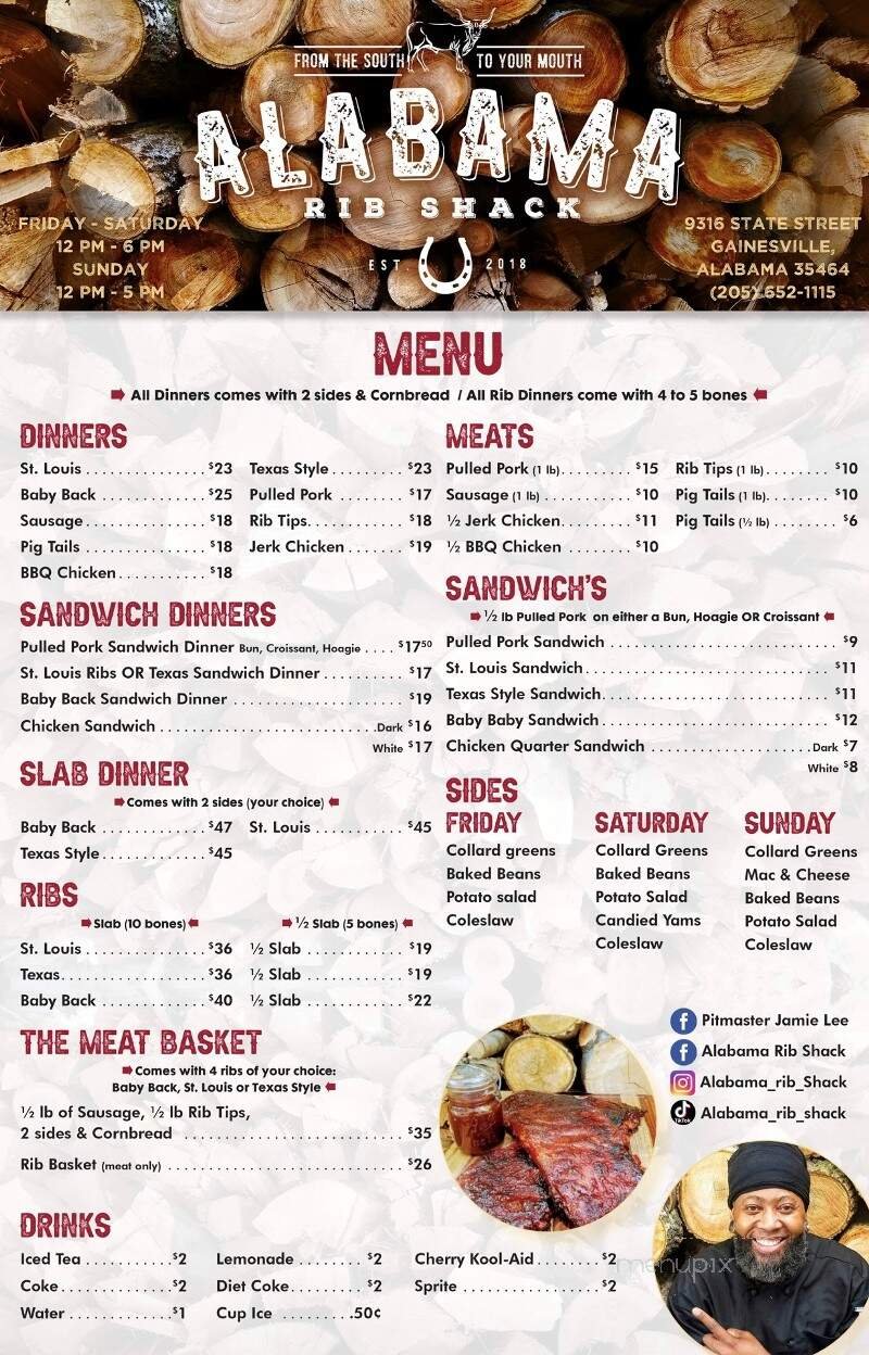 Menu page 1