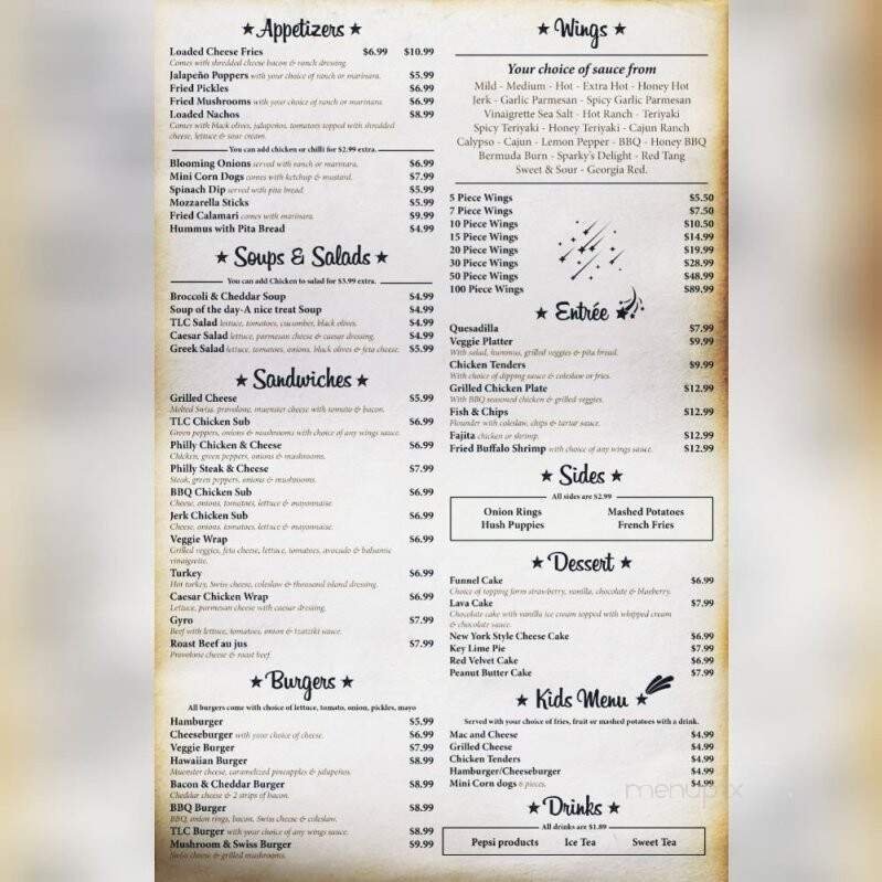 Menu page 1