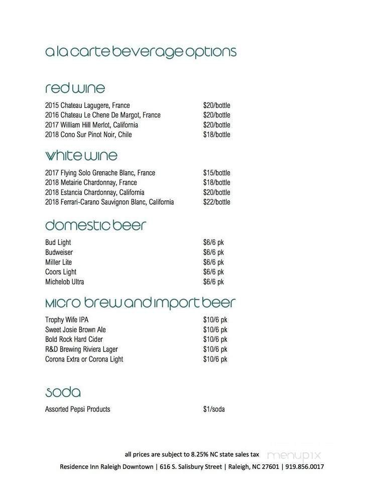 Menu page 1