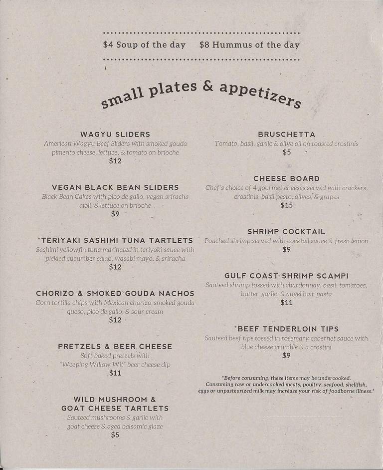 Menu page 1