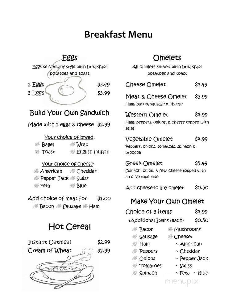 Menu page 1