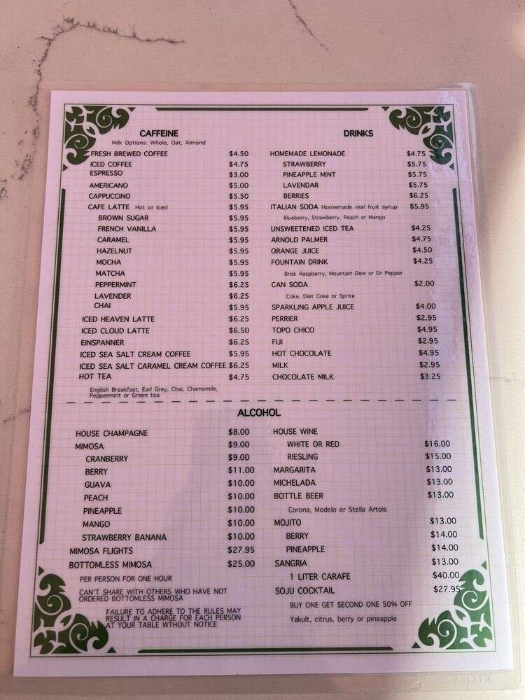 Menu page 1