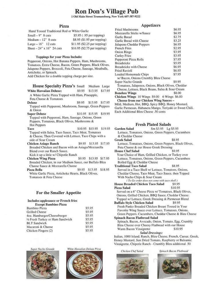 Menu page 1
