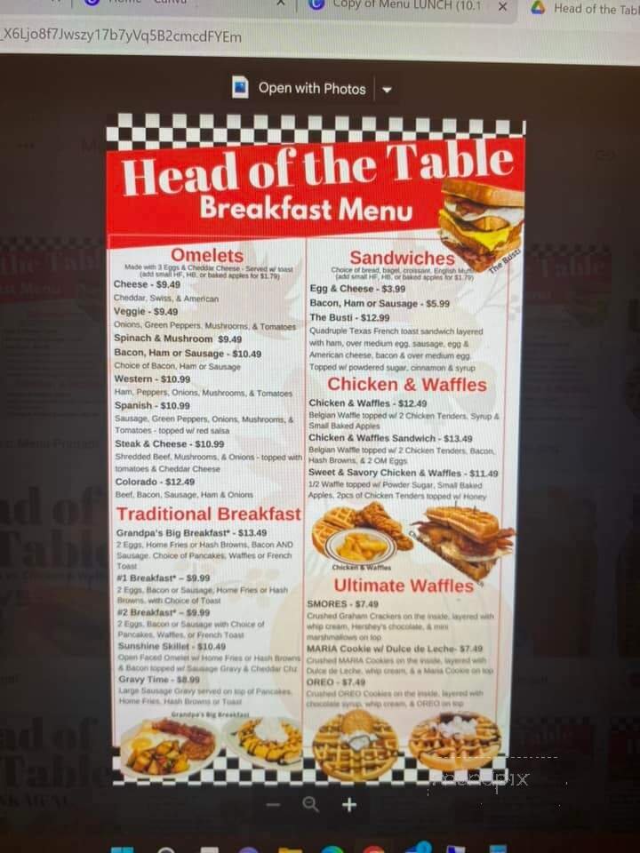 Menu page 1