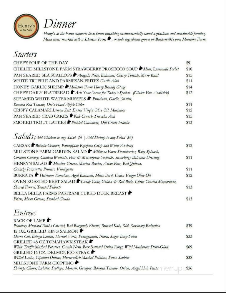 Menu page 1