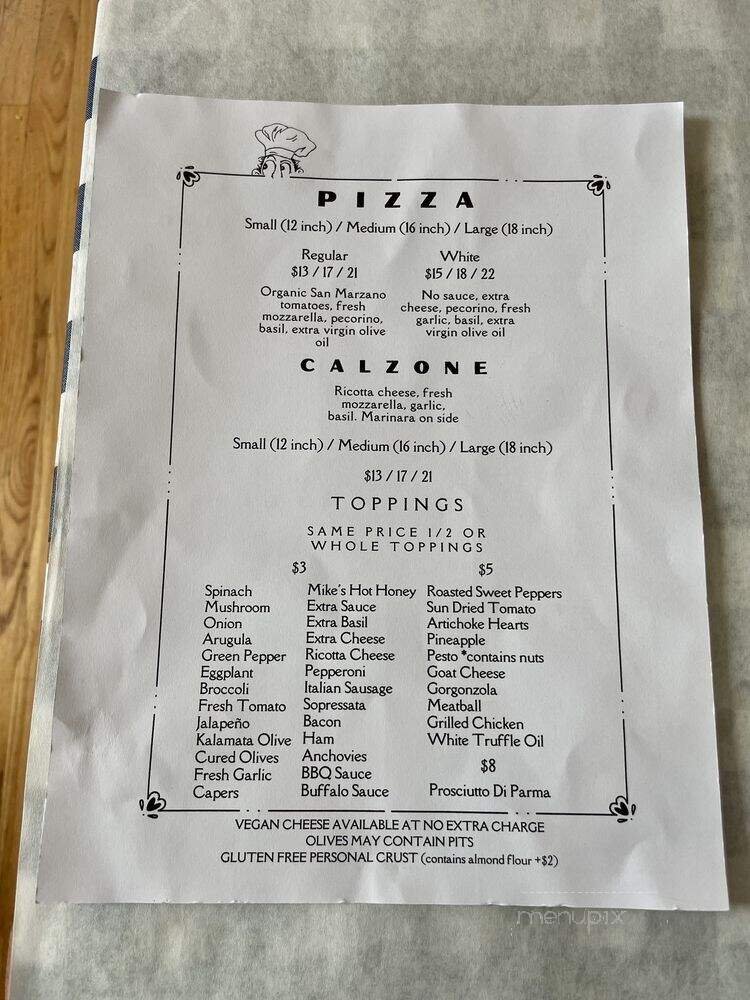 Menu page 1