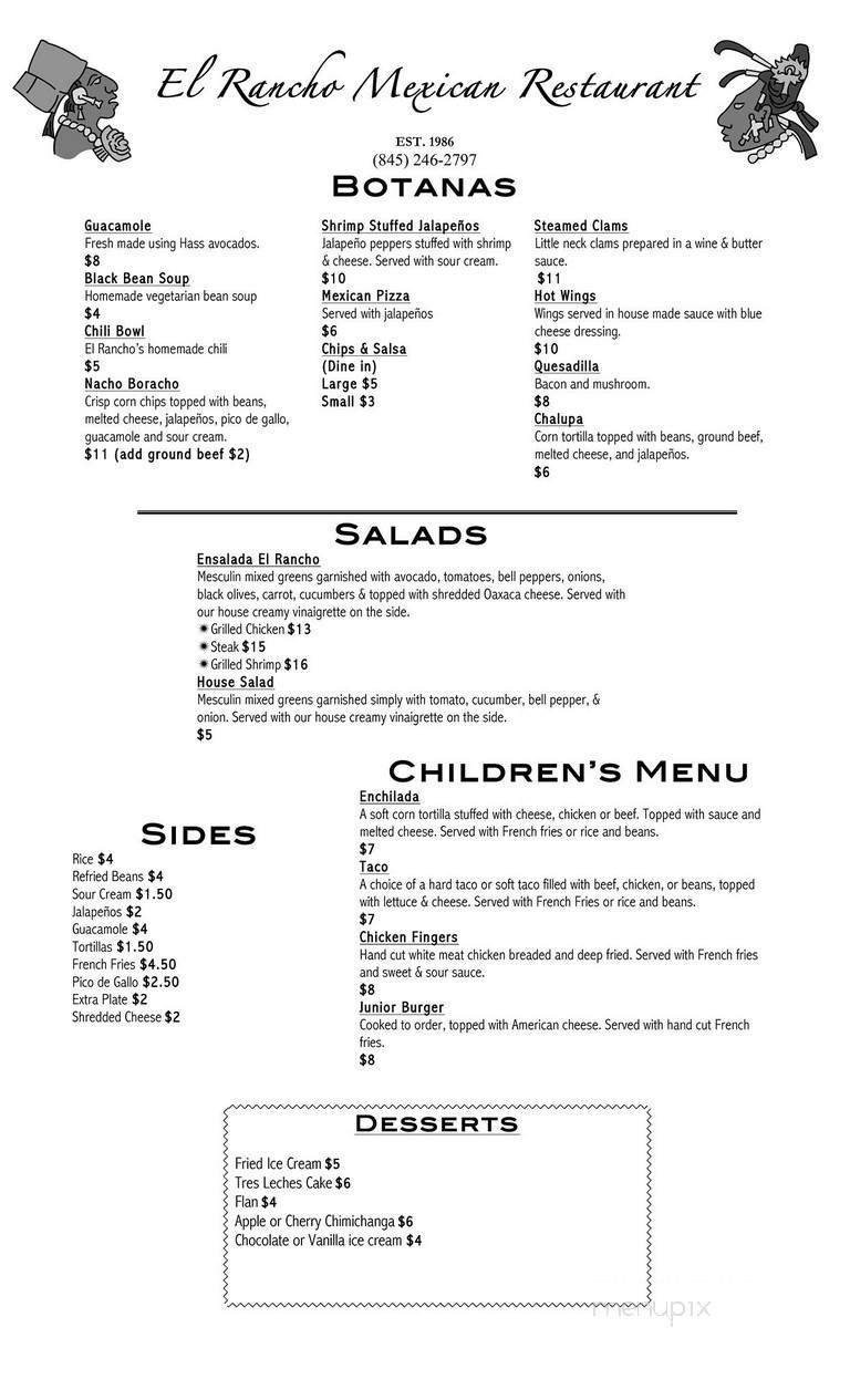 Menu page 1
