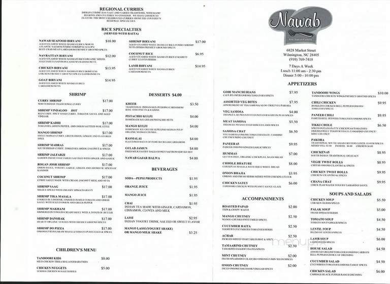 Menu page 2