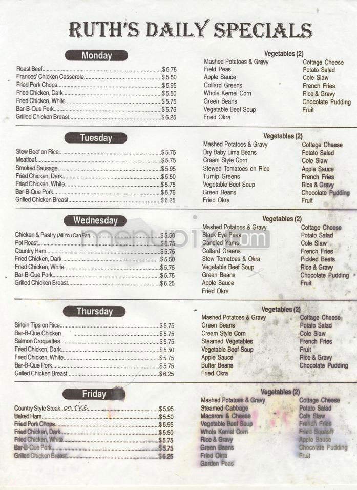 Menu page 2