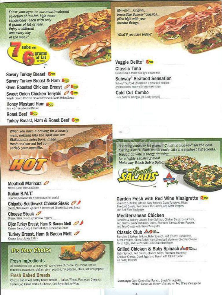 Menu page 1