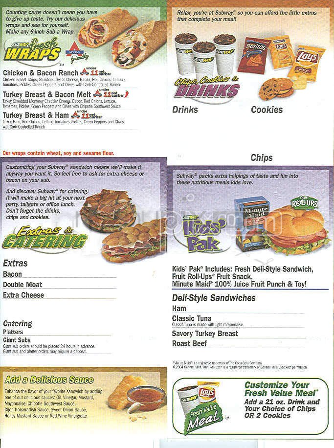 Menu page 2