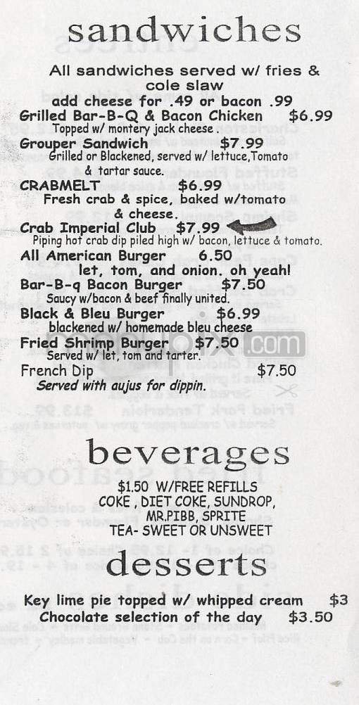 Menu page 1