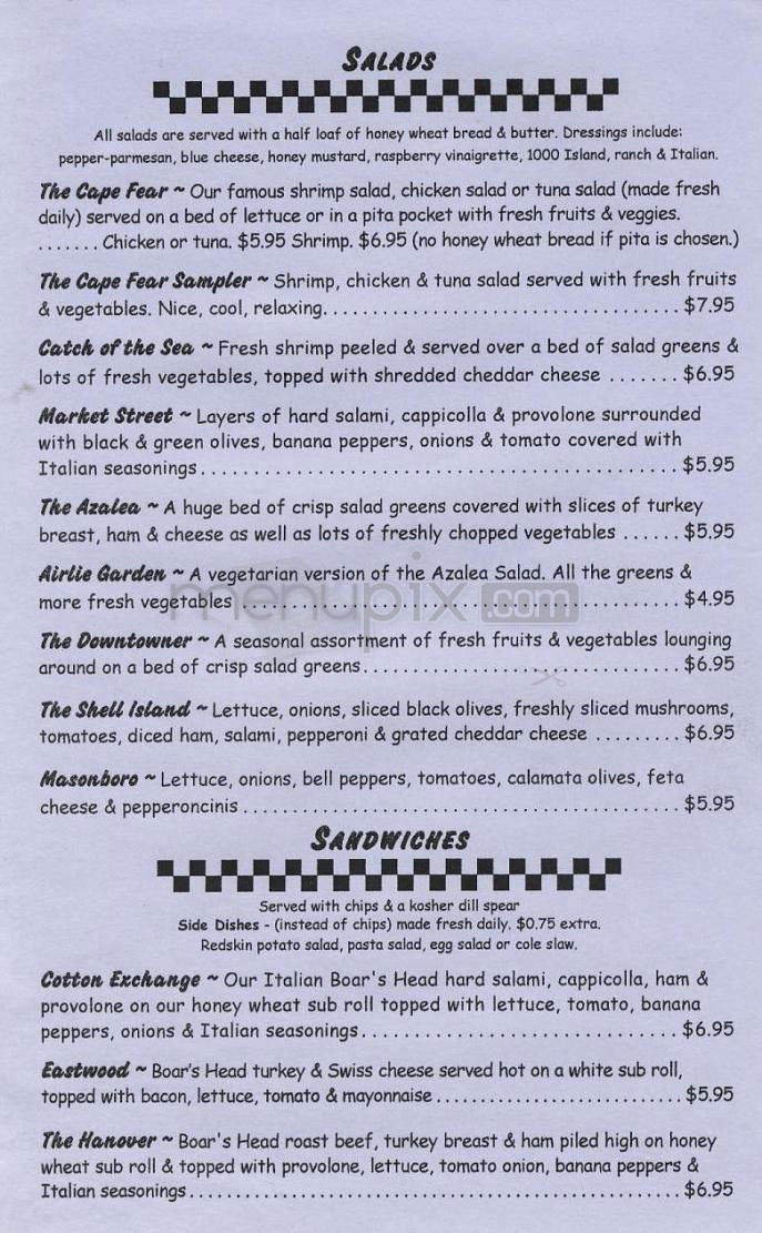 Menu page 1