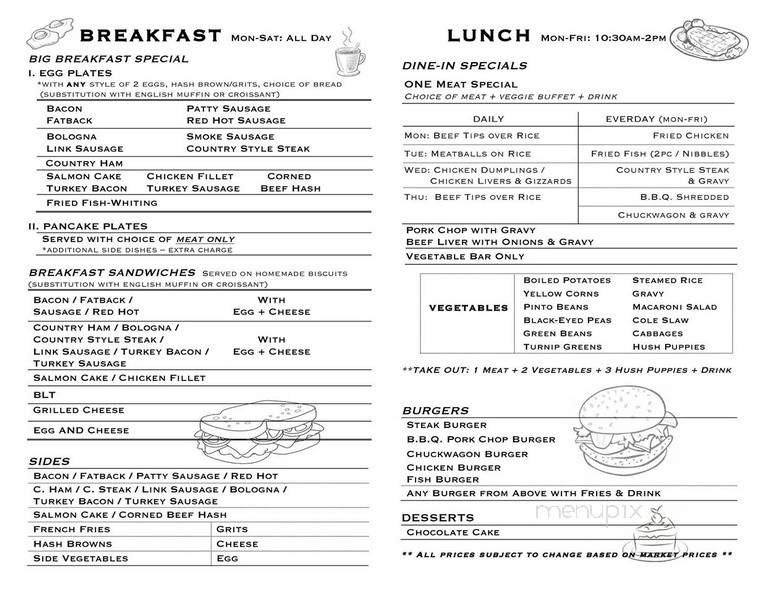 Menu page 1