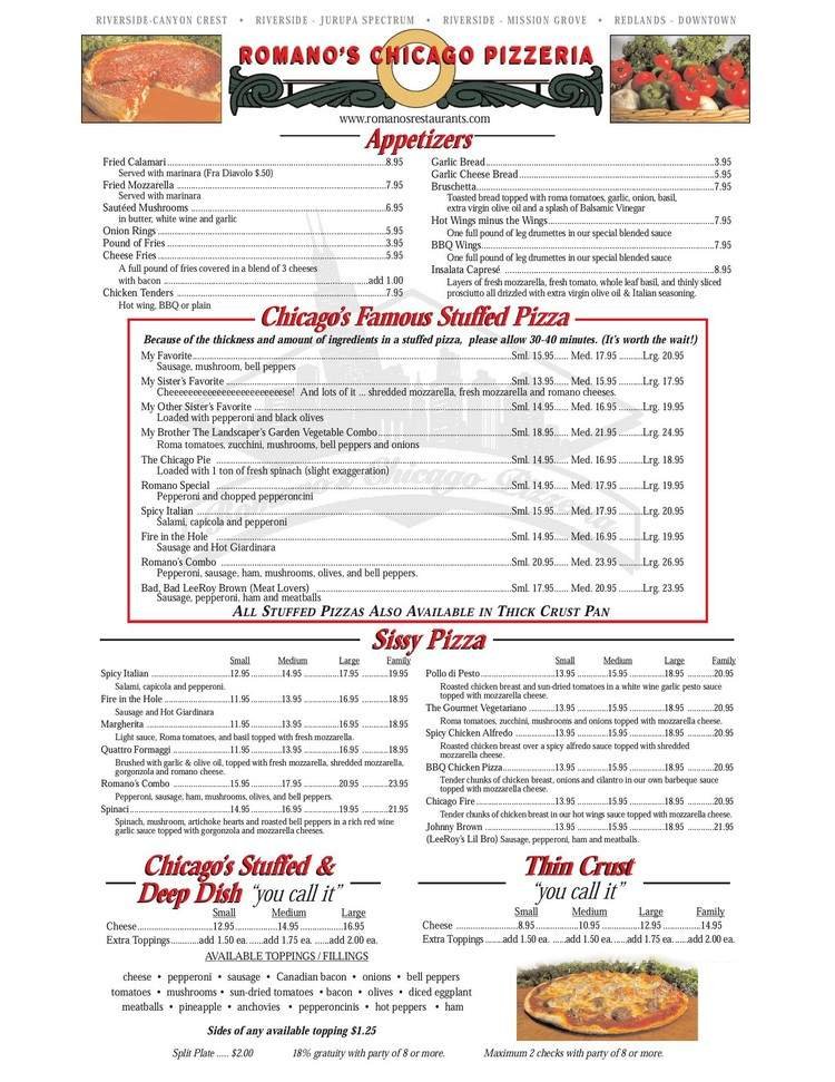 Menu page 1