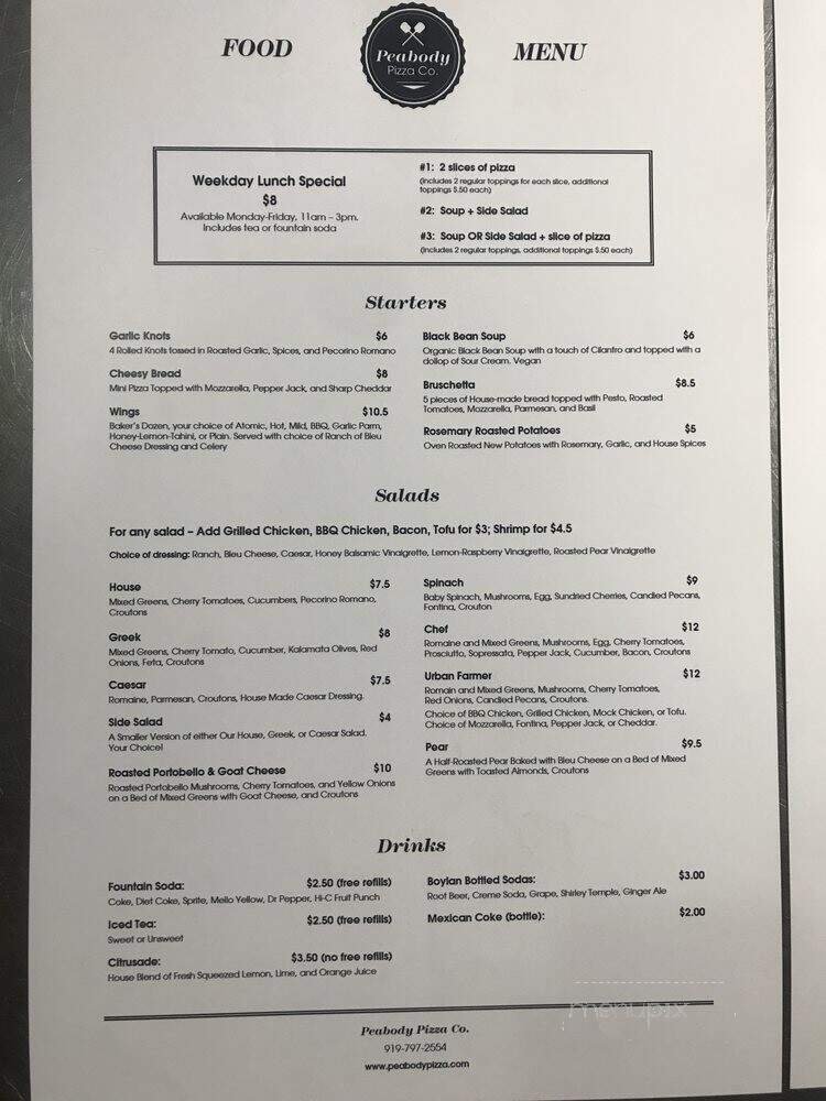 Menu page 2