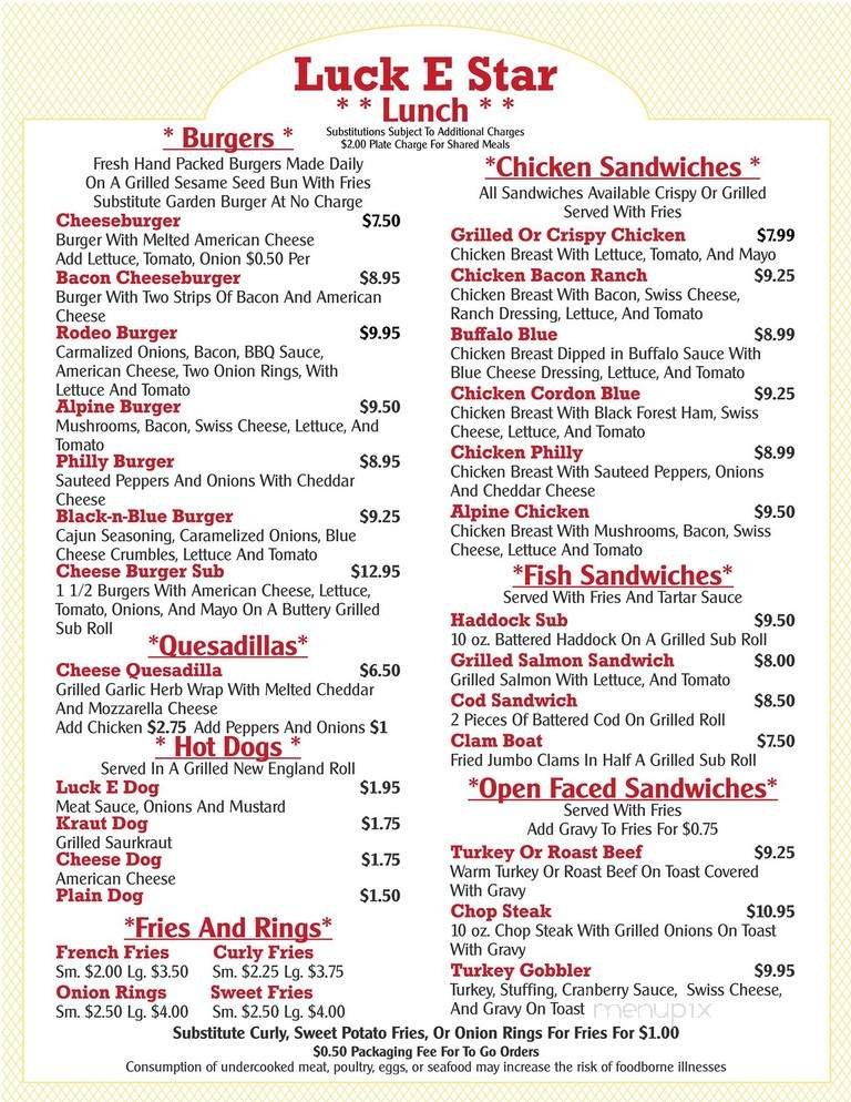 Menu page 1