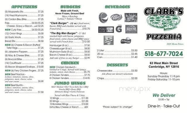 Menu page 1