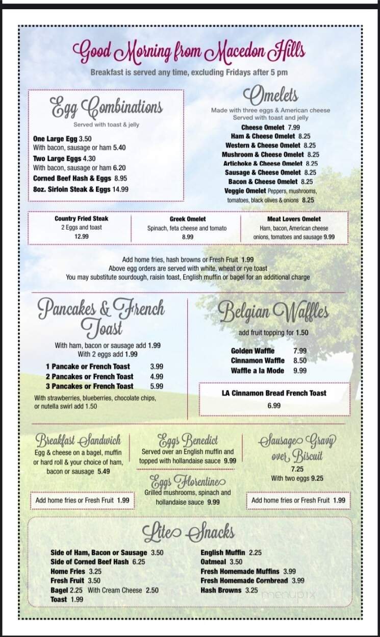 Menu page 1