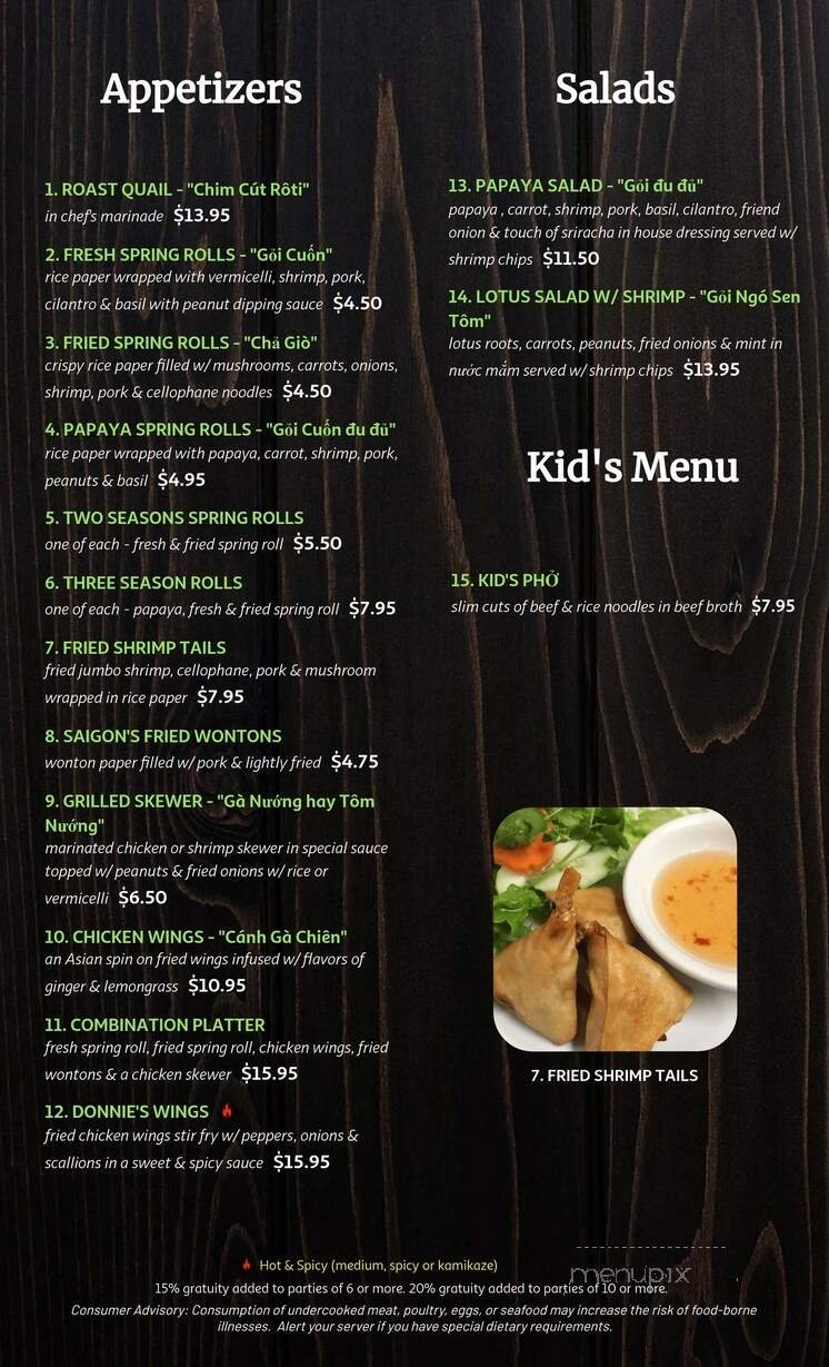 Menu page 1
