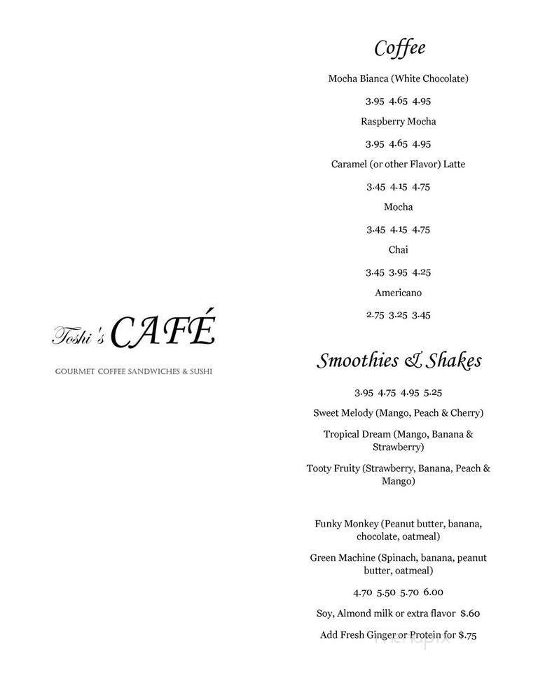 Menu page 1