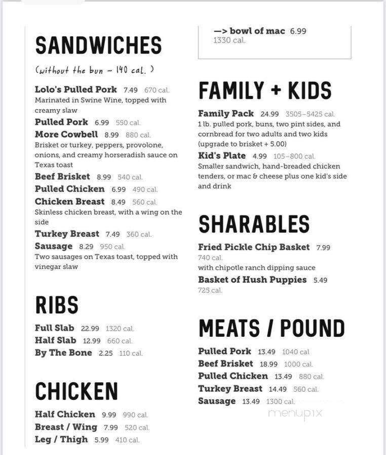 Menu page 2