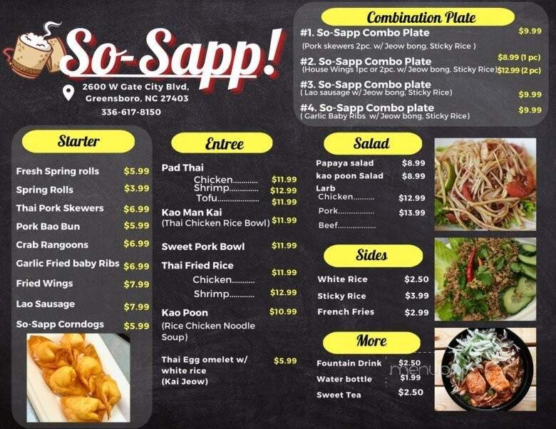 Menu page 1