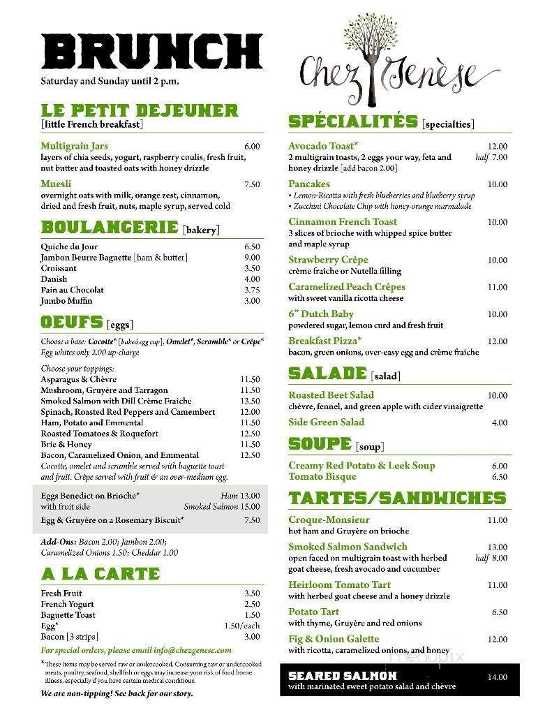 Menu page 1