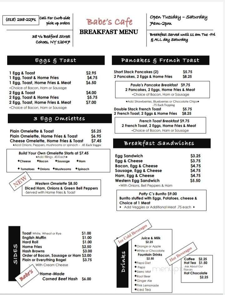 Menu page 1