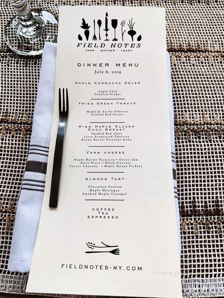 Menu page 1