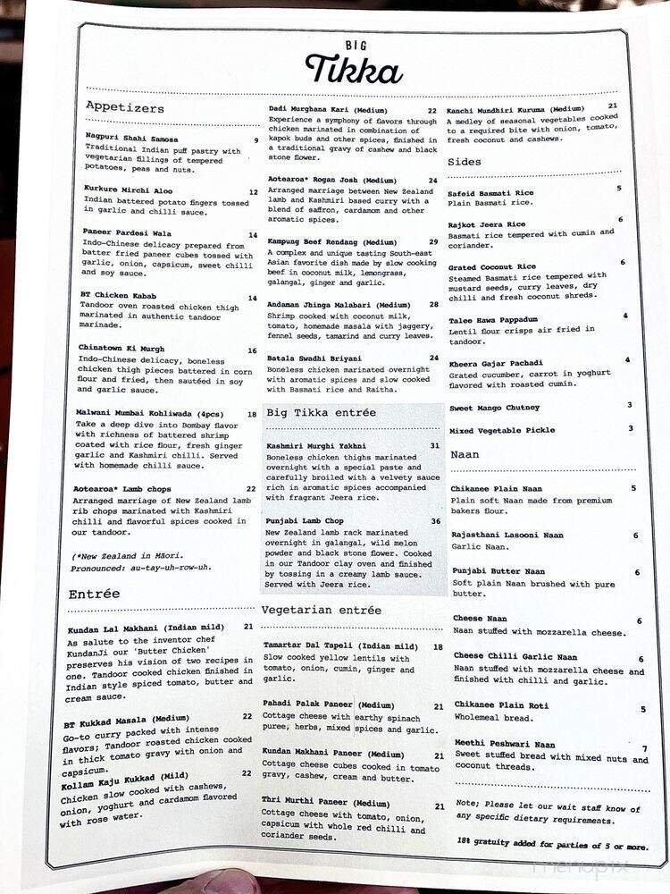 Menu page 1