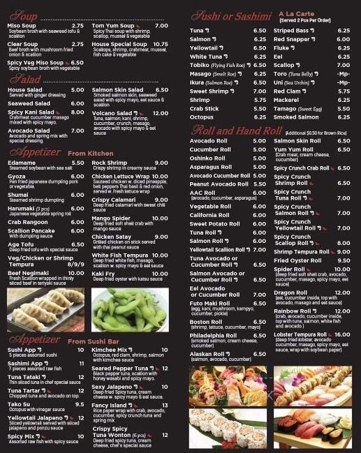 Menu page 1