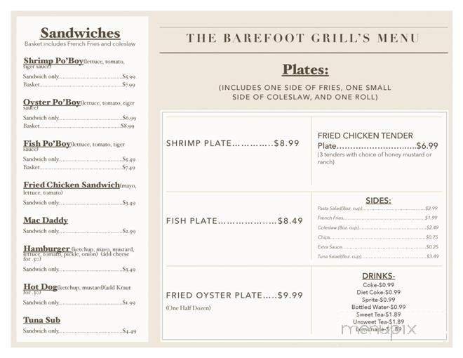 Menu page 1
