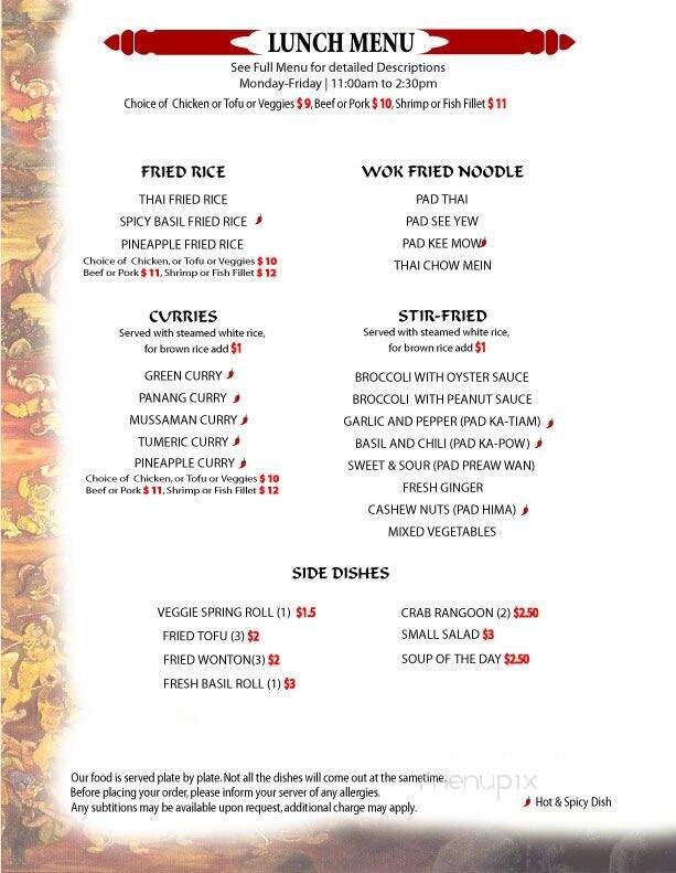Menu page 1