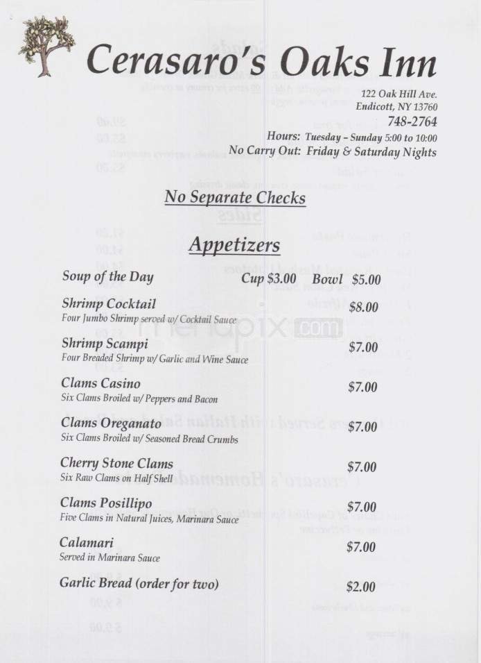 Menu page 1